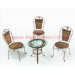 Iron Frame Cane Outdoor Garden Dining Bistro Restaurant Furniture (JJ-S468&516)