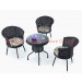 Iron Frame Rattan Garden Dining Leisure Table (JJ-S448)