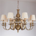 Iron Pendant Lamp Chandelier with Fabric Shade (SL2091-8)