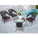Iron Rattan Wicker Outdoor Garden Dining Coffee Set (JJ-S451&568)
