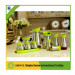 Kitchenware 10 PCS Set Storage Jar Sale and Pepper Bottle Oil and Vinegar Bottle Glass Spice Jar Y95155