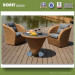 Latest Design Magic Rattan Round Modern Dining Table Set