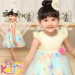Little Fly Sleeve Floral Tutu Dress, New Design Baby Clothes