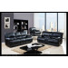 Living Room Sofa Black Recliner Italian Design Leather Sofa
