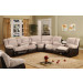 Living Room U Shape Recliner Sofa Microfiber Corner Sofa