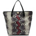 Luxury Python Skin Handbag Women Snake Pattern Tote Bag