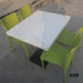 Marble Inlay Top Table /Solid Surface Restaurant Dining Table Set