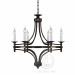 Matte Black Iron Metal Pendants Lamp with 6 LED Light Bulb (SL2197-6H)