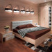 Melamine Wood Double Bed with Leather Headboard (CH11137A180)