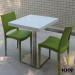Mini Blue Solid Surface Table Top Two Seats Table with CE Approved