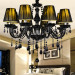 Modern Black Fabric Crystal Pendant Lamps Decorative