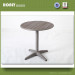 Modern Cafe Table Aluminum Plastic Wood Bar Table