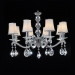 Modern Die-Casting Aluminium Crystal Chanelier Lamp with Glass Shades