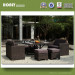 Modern Magic Rattan Garden Furniture Square Outdoor Dining Table Set
