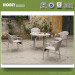 Modern Patio Round Table and Chair Outdoor Wicker Dining Set