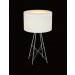 Modern White Table Light with Glass Shade (787T)