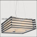 Natural Black & Clear Acrylic Hanging Pendant Lamp Lighting with Glass Shades