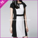 New Fashion Girls Classic Contrast Color Slim Short Dress