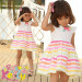 Nice Baby Cotton Striped Girl Wear, Children Dress, Baby Frock