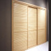 Oppein Countryside Wooden 3 Sliding Built in Wardrobe (YG11001)