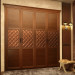 Oppein Modern Dark Brown Built-in Wood Wardrobe (YG11325)