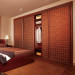 Oppein Sliding PU Leather Wardrobe (YG11160)