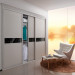 Oppein White Melamine Wood Sliding Wardrobe (YG21334)