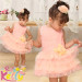 Organic Baby Clothes, Cute Pink Children Girl Latin Dance Dress