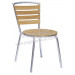 Outdoor Aluminium Wood Garden Dining Cafe Chair (JJ-AW08)