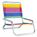 Outdoor Chair Leisure Chair Lowback Aluminium Folding Beach Chair with Stripe Fabric