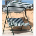 Outdoor Foldable Garden Swing with Fabric Sunshade