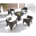 Outdoor Furniture PE Rattan Garden Furniture Rattan Dining/ Patio Furniture 4 Seater Rattan Dining Set