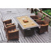 Outdoor Garden Furniture PE Rattan Chair and Rattan Table