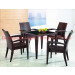 Outdoor Iron Rattan Leisure Coffee Lounge Table Set (JJ-S430)