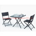 Outdoor Iron Wicker Restaurant Leisure Coffee Bistro Table Set (JJ-S494)