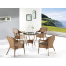 Outdoor Rattan Bar Sets-5PC Outdoor Rattan Dining Set