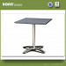 Outdoor Restaurant Table Stainless Steel Glass Dining Table