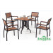 Outdoor Solid Wood Aluminium Patio Table Dinner Hotel Set (JT-502)