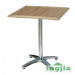 Outdoor Square Ash Wood Aluminium Dining Patio Table (JT-96)