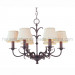 Painted Steel Antique 6 Lt. Chandelier with Crystal Decoration CH-850-5004x6
