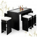 Patio Garden Aluminum PE Rattan Bar Table and Bar Stool Set