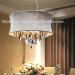 Popular Crystal Pendant Chandelier Light Lighting with Fabric Shade