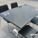 Pure Black Composite Resin Solid Surface Table and Chairs