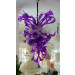 Purple Mouth Blown Glass Chandelier for Art Decoration (YK-D105)