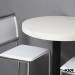 Quartz Solid Surface High Top Cocktail Tables / Marble White Table