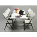 Rectangular Plastic Dining/Conference Fold in Half Table