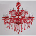 Red Color Candle Lights Modern Luxury Crystal Chandelier Light