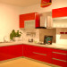 Red Color UV Kitchen Cabinet (in Foshan)