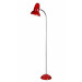 Red Fabric Shade Chrome Body Floor Reading Lights for Foreroom