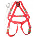 Red Full Body Safety Harness Rope Lanyard with Big Hook